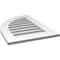 Ekena Millwork Quarter Round Top Left Surface Mount PVC Gable Vent w/ 3-1/2"W x 1"P Standard Frame, 20"W x 30"H GVPQL20X3001SF - alternate 4